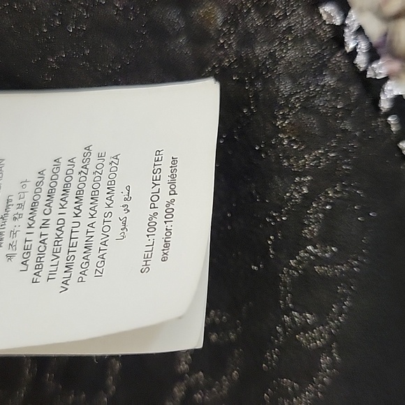 MICHAEL Michael Kors Chain Print Blouse. women's Sheer, PS black silver NWT - Picture 8 of 9